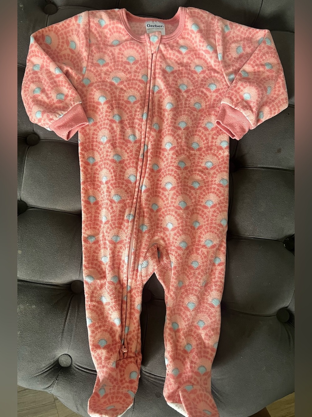 Gerber Fleece Footed Pajama - 12M